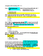 Trắc nghiệm cuối kỳ thị trường - Môn Kinh tế vĩ mô - Đại Học Kinh Tế - Đại học Đà Nẵng