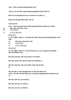 Trắc nghiệm quản trị học chương 7