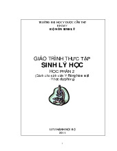 Giáo trình thực tập Sinh Lý Học học phần 2 - Sinh Lý | Đại học Y dược Cần Thơ