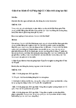 Giải SGK Giáo dục Kinh tế và Pháp luật 11 Bài 16 | Chân trời sáng tạo