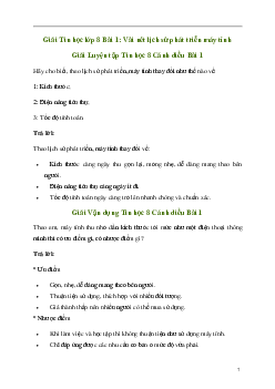 Giải Tin học 8 Bài 1: Vài nét lịch sử phát triển máy tính | Cánh diều