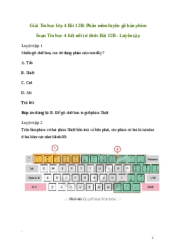 Giải Tin học lớp 4 Bài 12B: Phần mềm luyện gõ bàn phím | Kết nối tri thức