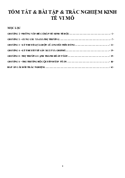 Tóm tắt nội dung và bài tập Kinh tế vi mô | Đại học Kỹ thuật - Công nghệ  Cần Thơ