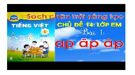 Giáo án điện tử Tiếng việt 1 bài 1 Chân trời sáng tạo: Học vần: ap, ăp, âp