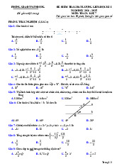 Đề giữa học kì 1 Toán 7 năm 2024 – 2025 phòng GD&ĐT Sơn Động – Bắc Giang