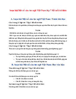 Soạn bài Một số câu tục ngữ Việt Nam | Ngữ văn 7 Tập 2 Kết nối tri thức