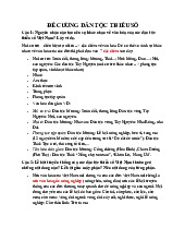 ĐỀ CƯƠNG DÂN TỘC THIỂU SỐ | Học viện Hành chính Quốc gia