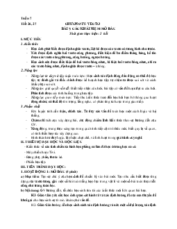 Giáo án Toán 10 Kết nối tri thức tuần 7