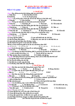 Đề cương ôn tập KHTN 6 giữa kỳ 2 năm 2021-2022