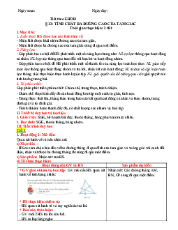 Giáo án Toán 7 C7 - Bài 13: Tính chất ba đường cao của tam giác | Cánh diều