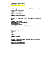 MCQ Exam Guide: Cross-Cultural Communication (Sample Test)