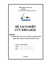 Đề tài nghiên cứu khoa học: Hiện đại hóa công tác văn thư tại Trường THCS Hồng Thái, huyện Việt Yên, tỉnh Bắc Giang | Đại Học Nội Vụ Hà Nội