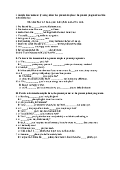 Exersises Tenses - english | Đại học Văn Lang