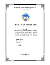 Vai Trò Của Tri Thức Đối Với Ý Thức Ở Việt Nam | Môn Triết học Mác - Lênin - Đại học Kinh Tế Quốc Dân
