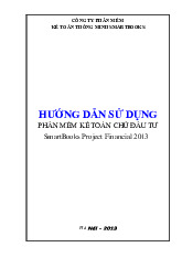 Hướng dẫn sử dụng phần mềm kế toán chủ đầu tư SmartBooks Project Financial 2013