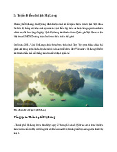 Tổng Quan Du Lịch Hạ Long | Môn Quản trị dịch vụ du lịch và lữ hành - Đại học Tài nguyên và Môi trường Hà Nội