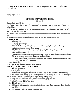 Giáo án Chủ đề 6: Em với cộng đồng Hoạt động trải nghiệm 7 | Kết nối tri thức