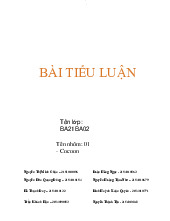 Bài tiểu luận về Cocoon - Nghiên cứu marketing | Đại học Mở Thành phố Hồ Chí Minh