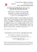 Khả năng phân hủy vỏ cây keo (Acacia) của một số chế phẩm sinh học - Quản trị học | Trường Đại học Bách khoa Thành phố Hồ Chí Minh