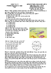 Đề giới thiệu chọn HSG lớp 9 năm học 2024 - 2025 môn KHTN  (sinh học)
