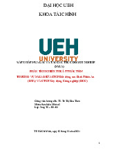 Phân tích chiến thuật thâu tóm thương vụ m&a giữa ctcp bất động sản bình thiên an (bta) và ctcp xây dựng công nghiệp (dcc) môn Sáp nhập, mua lại và tái cấu trúc doanh nghiệp | Trường Đại học Kinh tế Thành phố Hồ Chí Minh