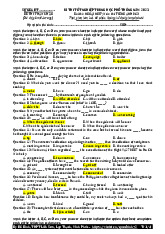 Đề Luyện Thi TN THPT - Tài liệu Tiếng Anh THPT