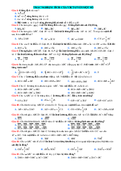 Top 70 câu trắc nghiệm bài Tích của một vectơ với một số (giải chi tiết)