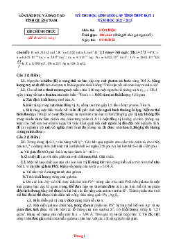 Đề thi HSG cấp tỉnh THPT đợt 1 năm 2022-2023 Sở GD Quảng Nam (có lời giải)