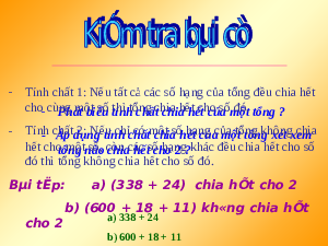 Bài 7: Dấu hiệu chia hết cho 2 và 5 | Bài giảng PowerPoint Toán 6 | Chân trời sáng tạo