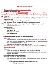 TỔNG QUAN VỀ CHỨC NĂNG CỦA NHÀ NƯỚC VÀ CÁC MỐI QUAN HỆ