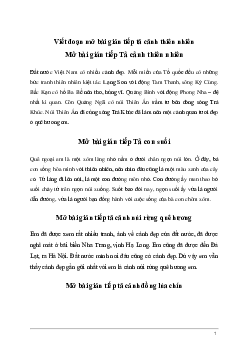 Mở bài gián tiếp tả cảnh thiên nhiên (7 mẫu) | Tập làm văn lớp 5