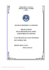 Tiểu luận Hiện tượng băng tan và tác động của con người môn Môi trường và con người - Trường Đại học Văn Hiến.