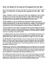 Đoạn văn tiếng Anh về công việc tình nguyện kèm bản dịch