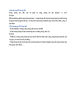 Giải sách giáo khoa môn Khoa học tự nhiên lớp 6 Bài 32: Nhiên liệu và năng lượng | Sách Cánh Diều