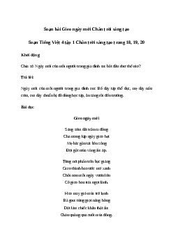 Soạn bài Đọc: Gieo ngày mới - Tiếng Việt 4 Chân trời sáng tạo