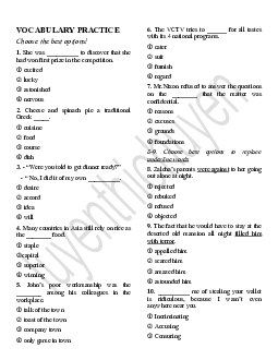 (Luyenthichuyen) VOCABULARY PRACTICE with key (15 pages)