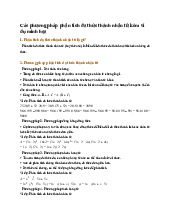 Các phương pháp phân tích đa thức thành nhân tử kèm ví dụ minh họa Toán 8