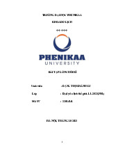 Bài tập lớn cuối kỳ học phần Địa lý du lịch thế giới | Trường Đại học Phenikaa