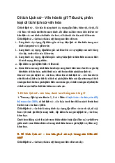 Di tích Lịch sử - Văn hóa là gì? Tiêu chí, phân loại di tích lịch sử văn hóa