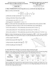 Đề khảo sát Toán vào lớp 10 năm 2025 – 2026 đợt 2 trường Nguyễn Tất Thành – Hà Nội