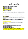 Đề ôn tập - Triết học Mác - Lênin | Đại học Tôn Đức Thắng