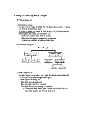 Chương 3 Trình bày dữ liệu thống kê - Môn thống kê trong kinh tế và kinh doanh| Đại học Kinh Tế Quốc Dân