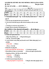 Bài kiểm tra kết thúc học phần môn Pháp luật đại cương