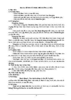 CHƯƠNG V-BÀI 21. HÌNH CÓ TRỤC ĐỐI XỨNG (2 TIẾT) | Bài giảng  Toán 6 | Kết nối tri thức