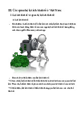 Bài tập nhóm slide các quan hệ lợi ích kinh tế ở Việt Nam