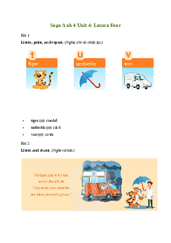 Giải Tiếng Anh lớp 4 Unit 4: Lesson Four | Family and Friends