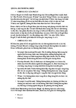 Tài liệu về quảng bá thương hiệu môn Quản trị kinh doanh | Đại học Thăng Long