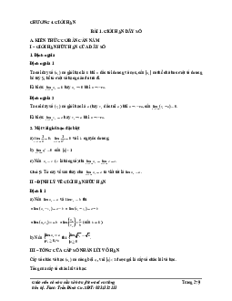 Phân loại và phương pháp giải bài tập giới hạn