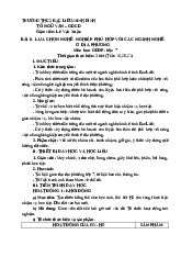 Bài 8. Lựa chọn nghề nghiệp phù  hợp với  các ngành nghề ở địa phương môn học: GDCD- lớp: 7 | Giáo án môn GDCD