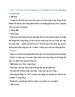 Nghị luận xã hội: Vì sao học sinh cần tham gia các hoạt động sinh hoạt cộng đồng ở địa phương | Văn mẫu 11 Kết nối tri thức